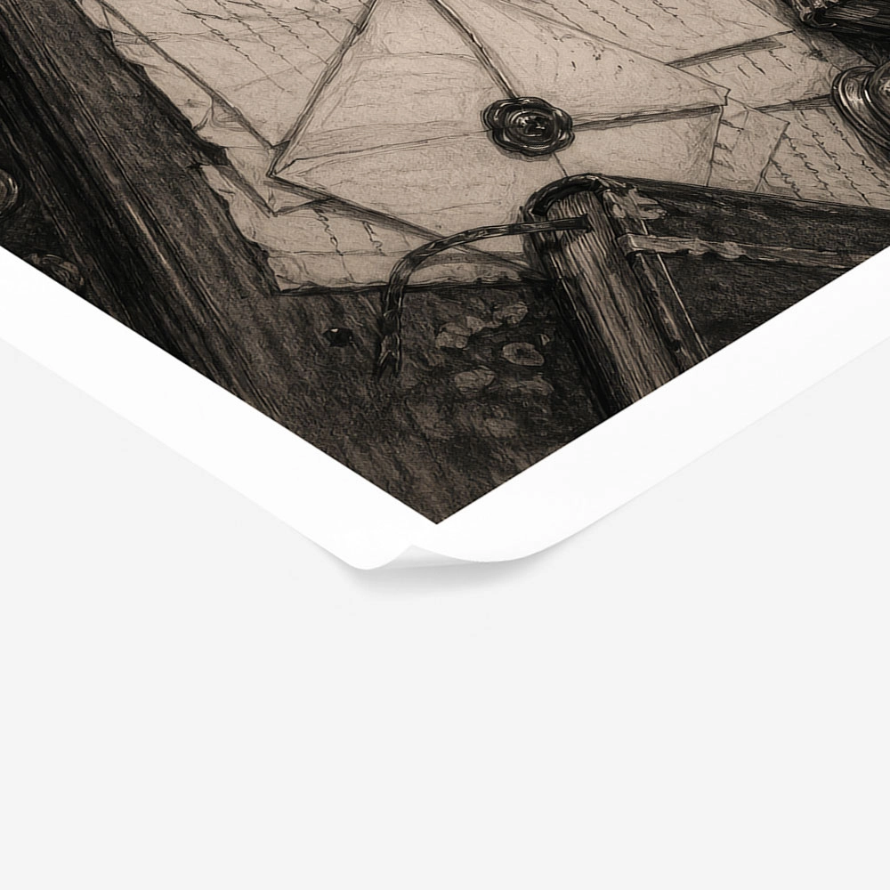 Poster VINTAGE DARK ACADEMIA LETTERS 2