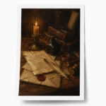 Poster VINTAGE DARK ACADEMIA LETTERS
