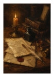 Poster VINTAGE DARK ACADEMIA LETTERS