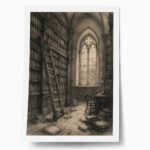 Poster VINTAGE DARK ACADEMIA LIBRARY 2