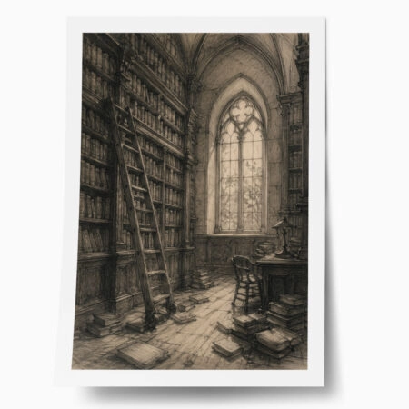Poster VINTAGE DARK ACADEMIA LIBRARY 2 - 