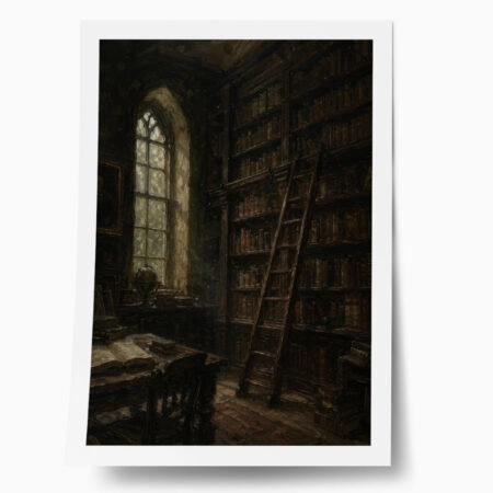 Poster VINTAGE DARK ACADEMIA LIBRARY - 