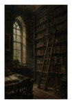 Poster VINTAGE DARK ACADEMIA LIBRARY