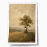 Poster VINTAGE DARK ACADEMIA LONE TREE 2