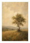 Poster VINTAGE DARK ACADEMIA LONE TREE 2