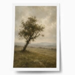 Poster VINTAGE DARK ACADEMIA LONE TREE 3