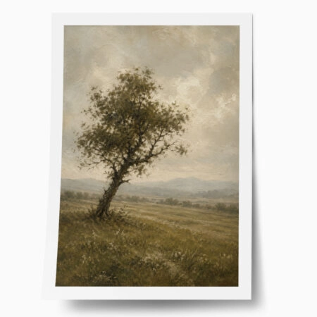 Poster VINTAGE DARK ACADEMIA LONE TREE 3 - 