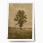 Poster VINTAGE DARK ACADEMIA LONE TREE 4