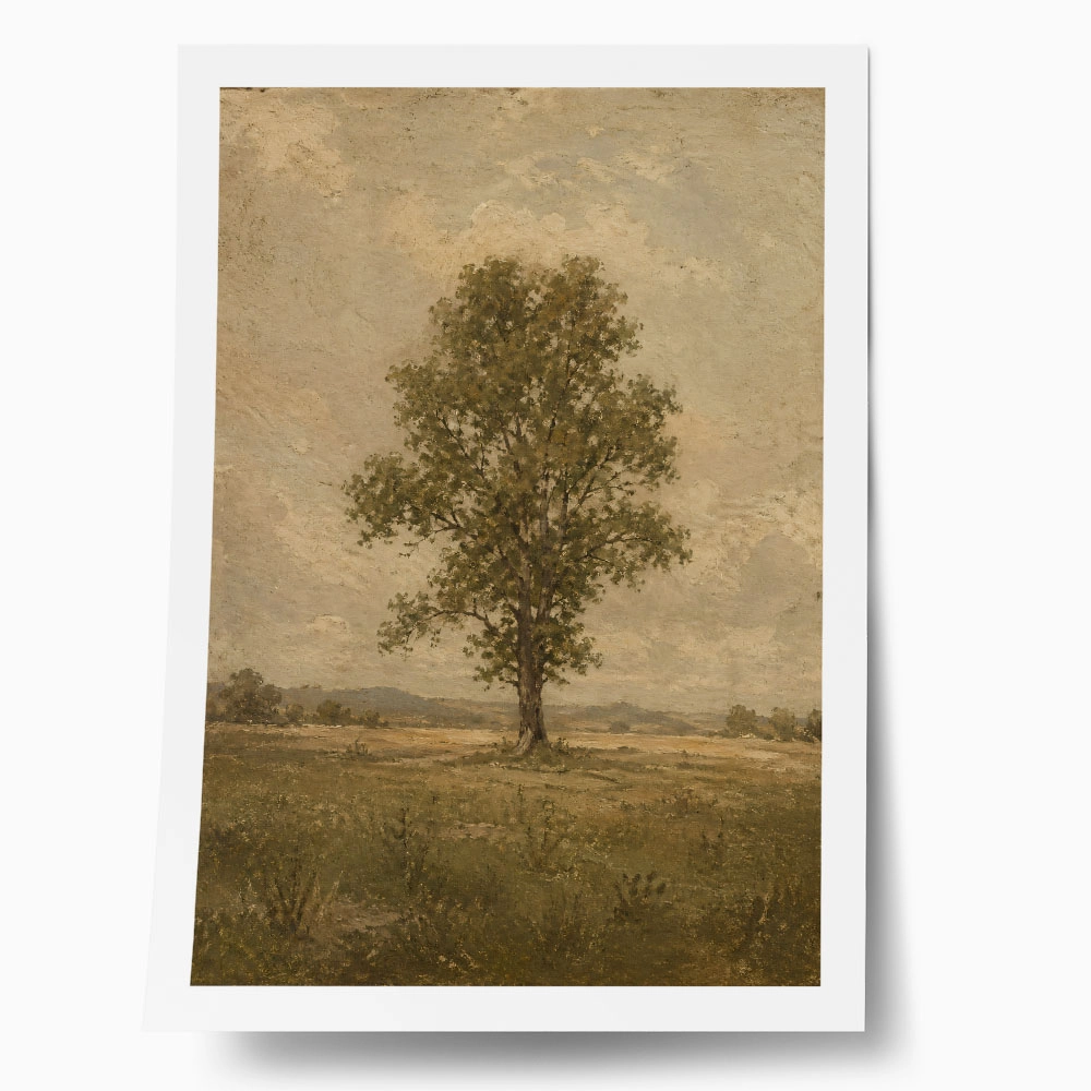 Poster VINTAGE DARK ACADEMIA LONE TREE 4