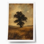 Poster VINTAGE DARK ACADEMIA LONE TREE
