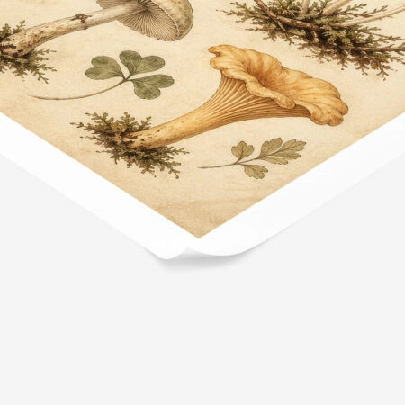 Poster VINTAGE DARK ACADEMIA MUSHROOMS -  Sticky 1