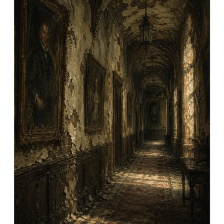 Poster VINTAGE DARK ACADEMIA OLD HALLWAY -  Sticky 2