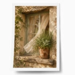 Poster VINTAGE DARK ACADEMIA OPEN WINDOW