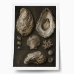 Poster VINTAGE DARK ACADEMIA OYSTERS
