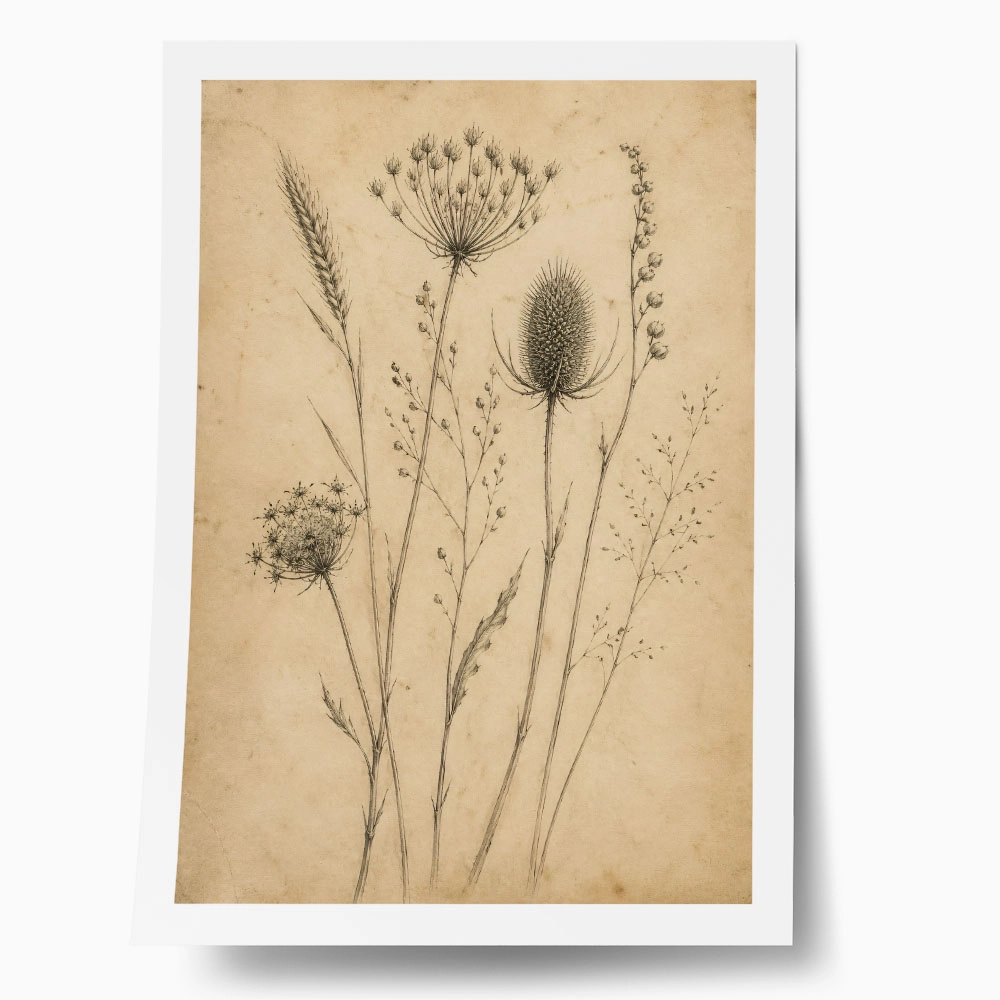 Poster VINTAGE DARK ACADEMIA PLANT 20