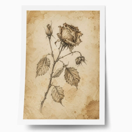Poster VINTAGE DARK ACADEMIA PLANT 21 - 