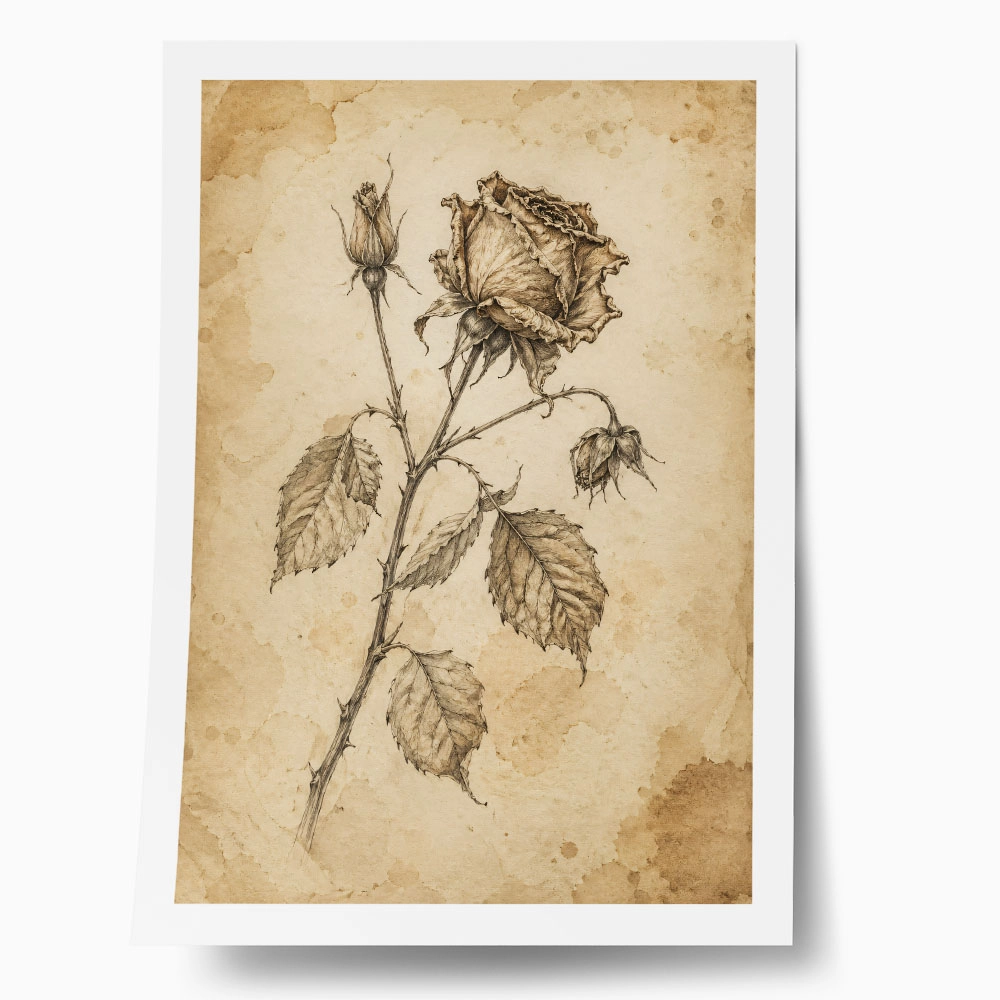 Poster VINTAGE DARK ACADEMIA PLANT 21