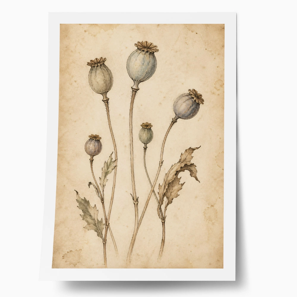 Poster VINTAGE DARK ACADEMIA PLANT 26