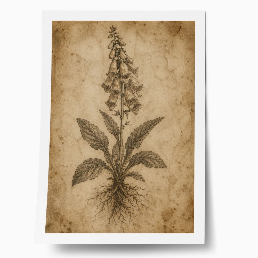 Poster VINTAGE DARK ACADEMIA PLANT 4