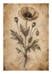 Poster VINTAGE DARK ACADEMIA PLANT 6
