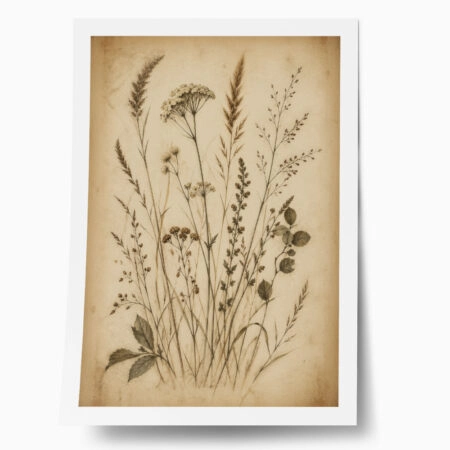 Poster VINTAGE DARK ACADEMIA PLANTS - 