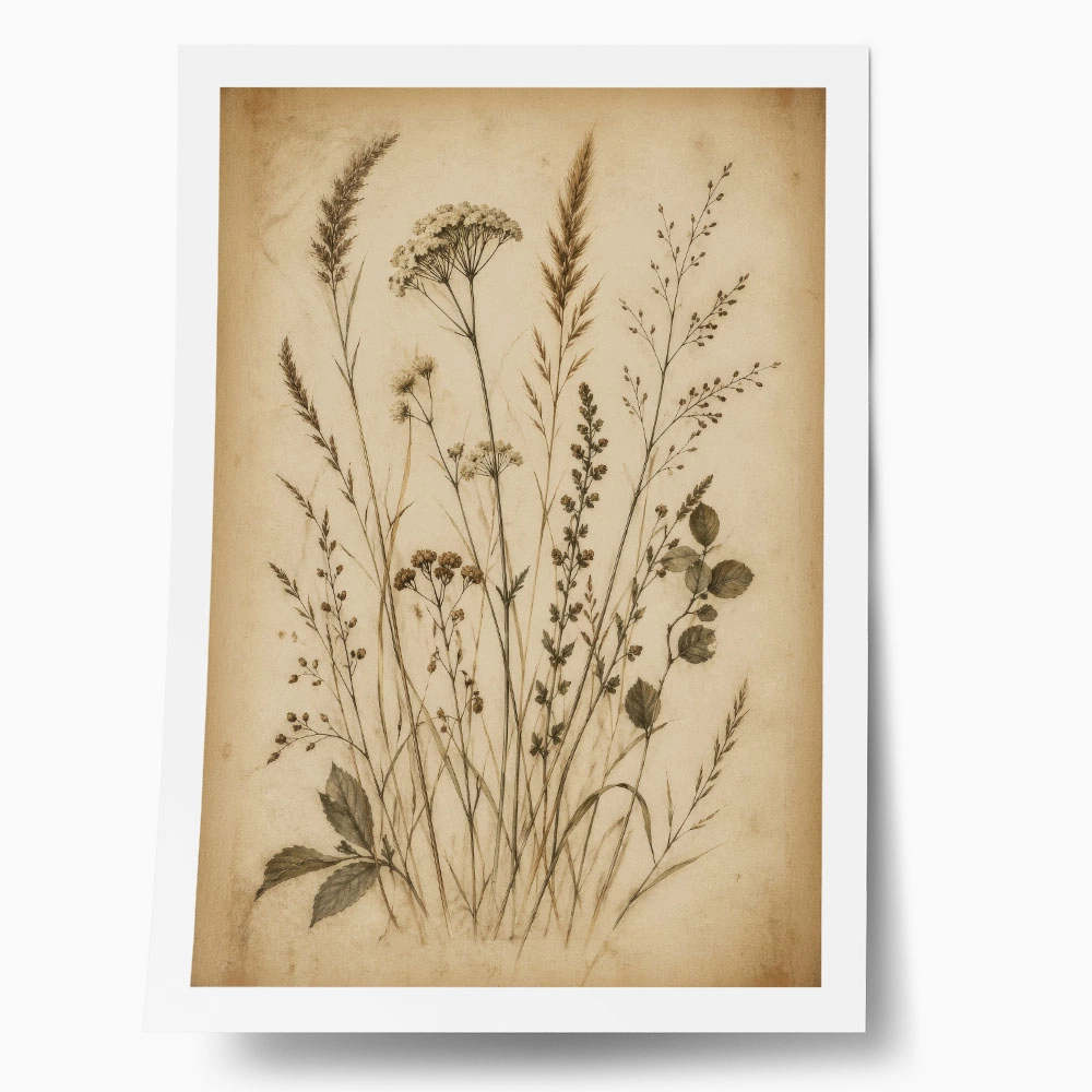Poster VINTAGE DARK ACADEMIA PLANTS