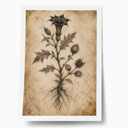 Poster VINTAGE DARK ACADEMIA PLANT - 