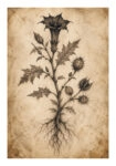 Poster VINTAGE DARK ACADEMIA PLANT