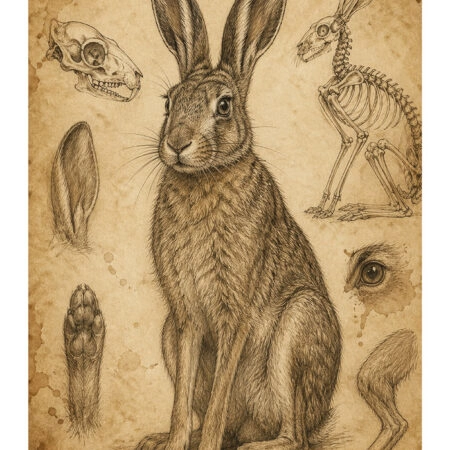 Poster VINTAGE DARK ACADEMIA RABBIT 2 -  Sticky 2