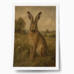 Poster VINTAGE DARK ACADEMIA RABBIT 3