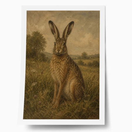 Poster VINTAGE DARK ACADEMIA RABBIT 3 - 