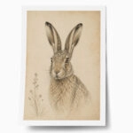 Poster VINTAGE DARK ACADEMIA RABBIT