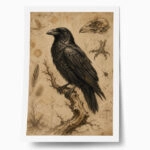 Poster VINTAGE DARK ACADEMIA RAVEN 2