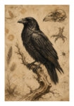 Poster VINTAGE DARK ACADEMIA RAVEN 2