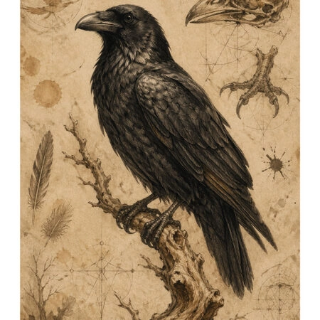 Poster VINTAGE DARK ACADEMIA RAVEN 2 -  Sticky 2