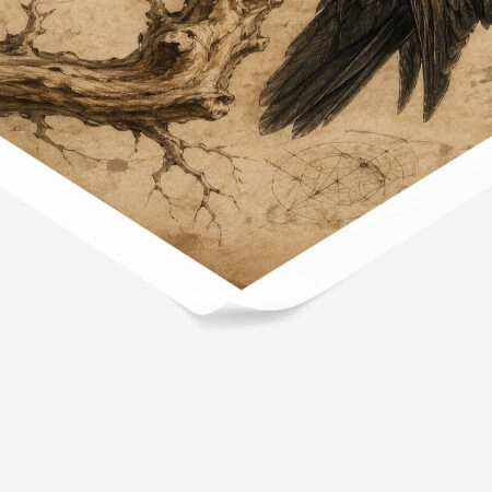 Poster VINTAGE DARK ACADEMIA RAVEN 2 -  Sticky 1