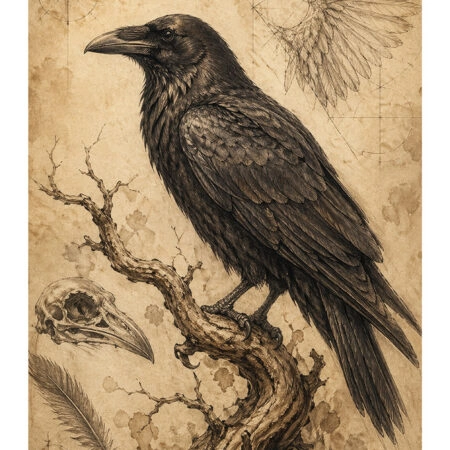 Poster VINTAGE DARK ACADEMIA RAVEN -  Sticky 2