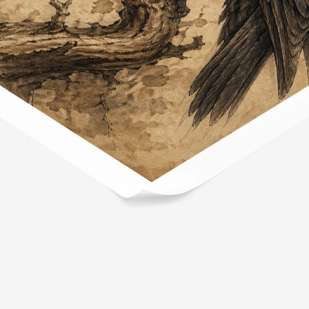 Poster VINTAGE DARK ACADEMIA RAVEN -  Sticky 1