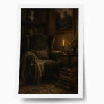 Poster VINTAGE DARK ACADEMIA READING CORNER