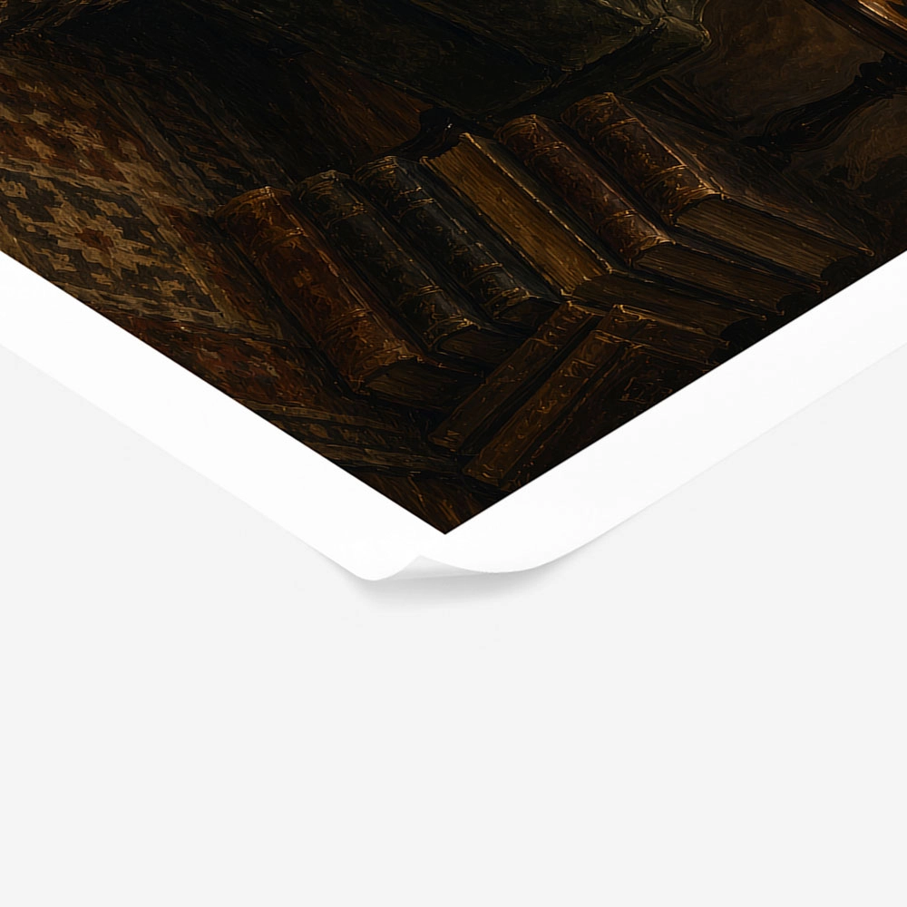 Poster VINTAGE DARK ACADEMIA READING CORNER