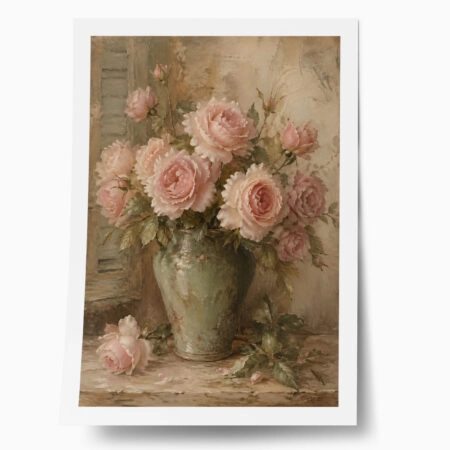 Poster VINTAGE DARK ACADEMIA ROSES VASE 3 - 