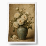 Poster VINTAGE DARK ACADEMIA ROSES VASE 4