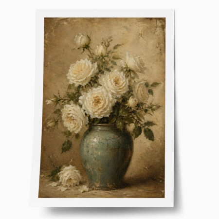 Poster VINTAGE DARK ACADEMIA ROSES VASE 4 - 