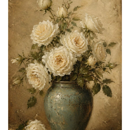 Poster VINTAGE DARK ACADEMIA ROSES VASE 4 -  Sticky 2