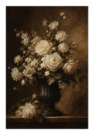 Poster VINTAGE DARK ACADEMIA ROSES VASE