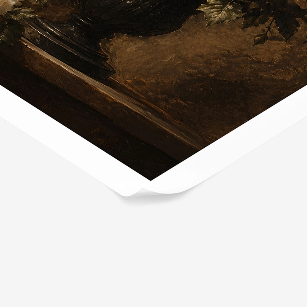 Poster VINTAGE DARK ACADEMIA ROSES VASE
