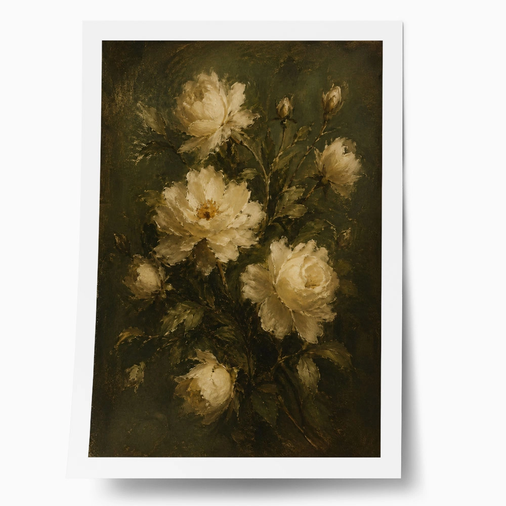 Poster VINTAGE DARK ACADEMIA ROSES