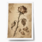 Poster VINTAGE DARK ACADEMIA ROSE