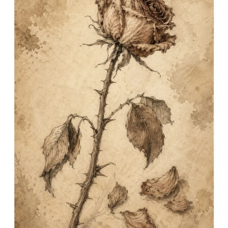 Poster VINTAGE DARK ACADEMIA ROSE -  Sticky 2