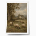 Poster VINTAGE DARK ACADEMIA SHEEP